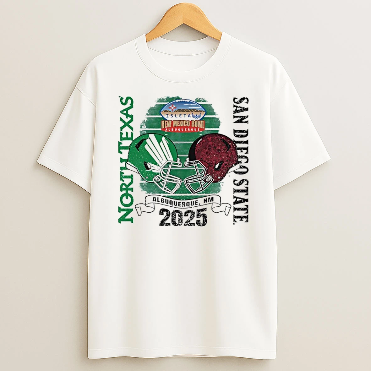 Rate Bowl 2025 Texas Mean Green Vs San Diego State Aztecs Shirts
