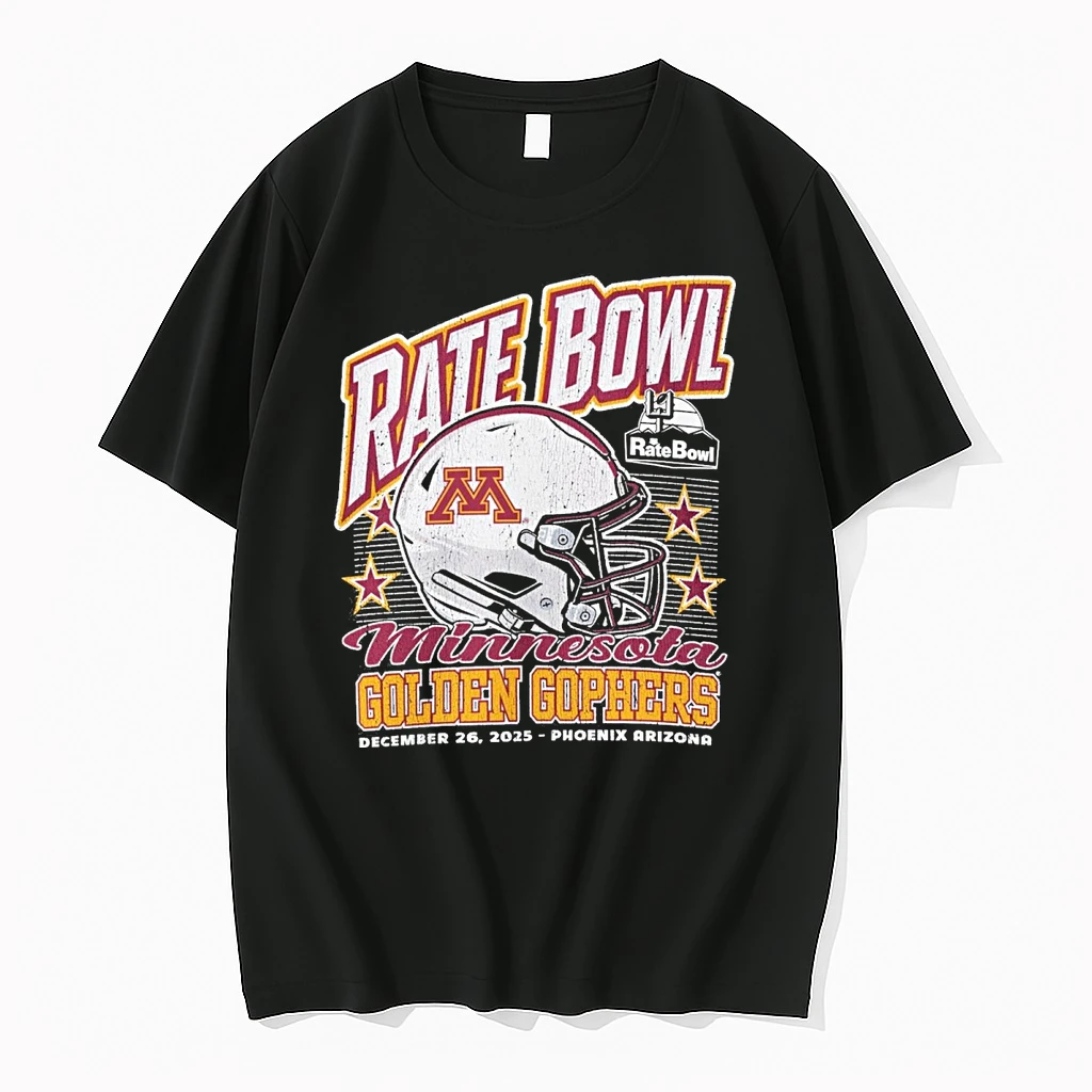 Rate Bowl 2025 University Of Minnesota Golden Gophers Beveled December 26 Phoenix Arizona Vintage Helmet Shirts