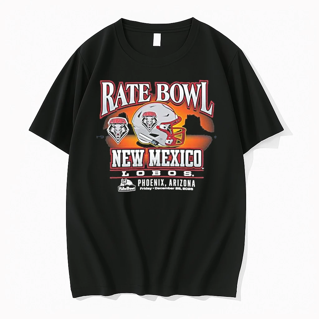 Rate Bowl 2025 University Of New Mexico Lobos Helmet Shirts