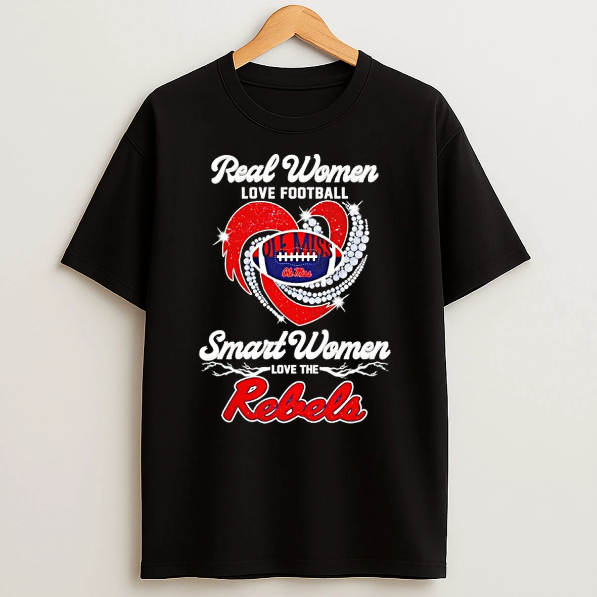 Real Women Love Football Smart Women Love The Ole Miss Rebels Shirts