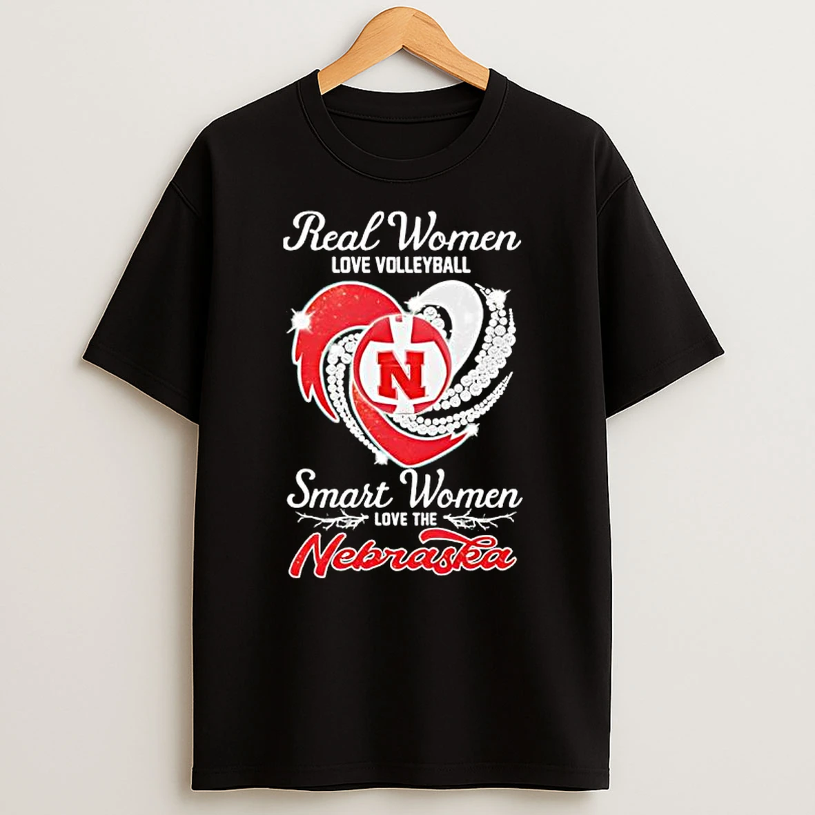 Real Women Love Volleyball Smart Women Love The Nebraska Shirts