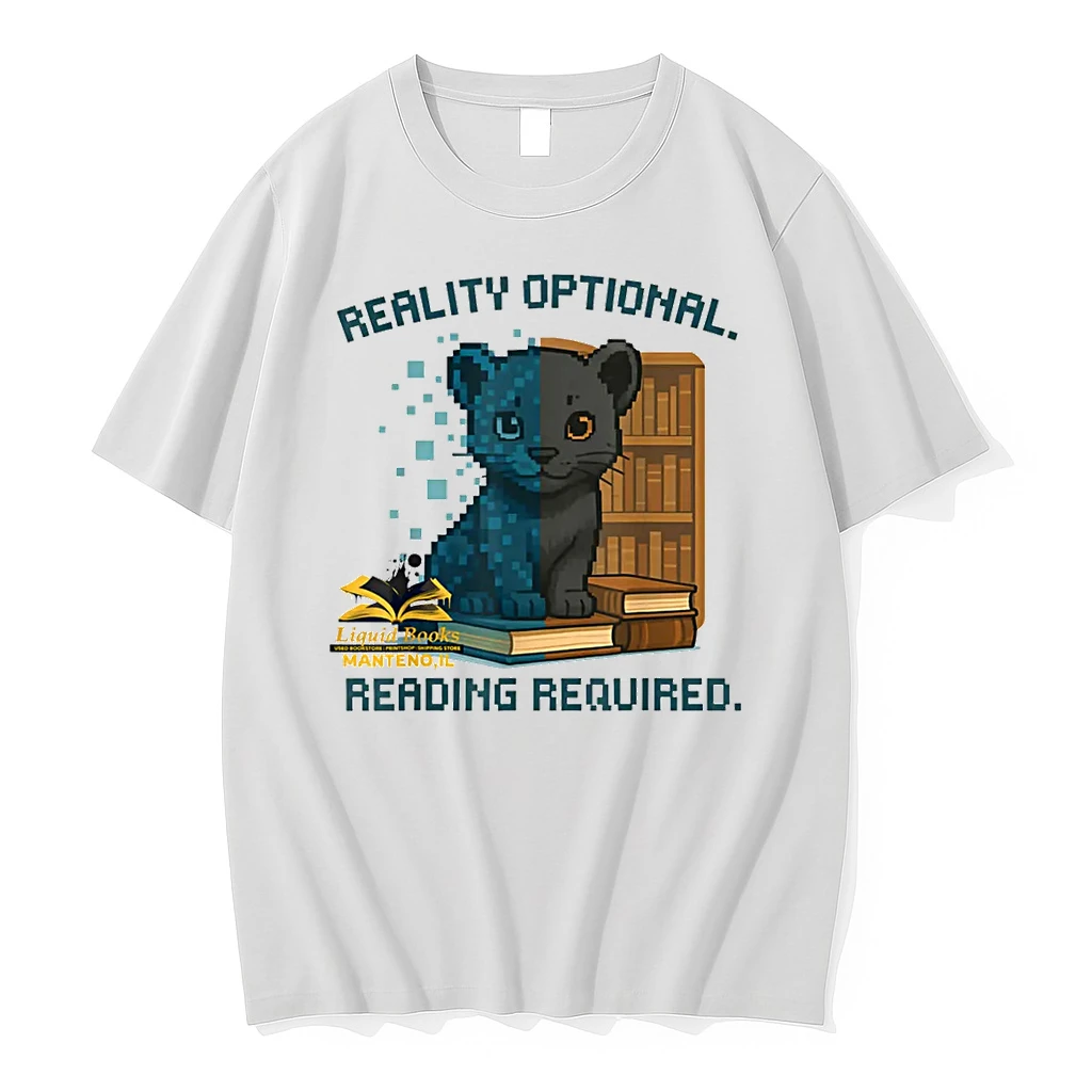 Reality Optional Reading Required Gamer Black Panther Book Shirts