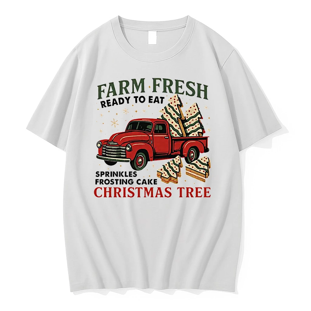 Red Truck Farm Fresh Debbie Christmas Cake Holiday Shirts