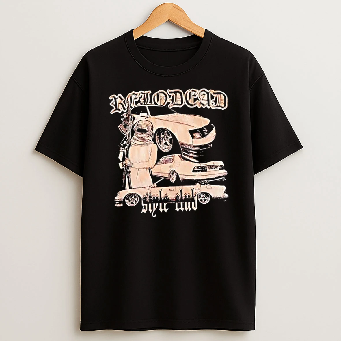 Relodead Style Club Gothic Font Car Graphic Shirts