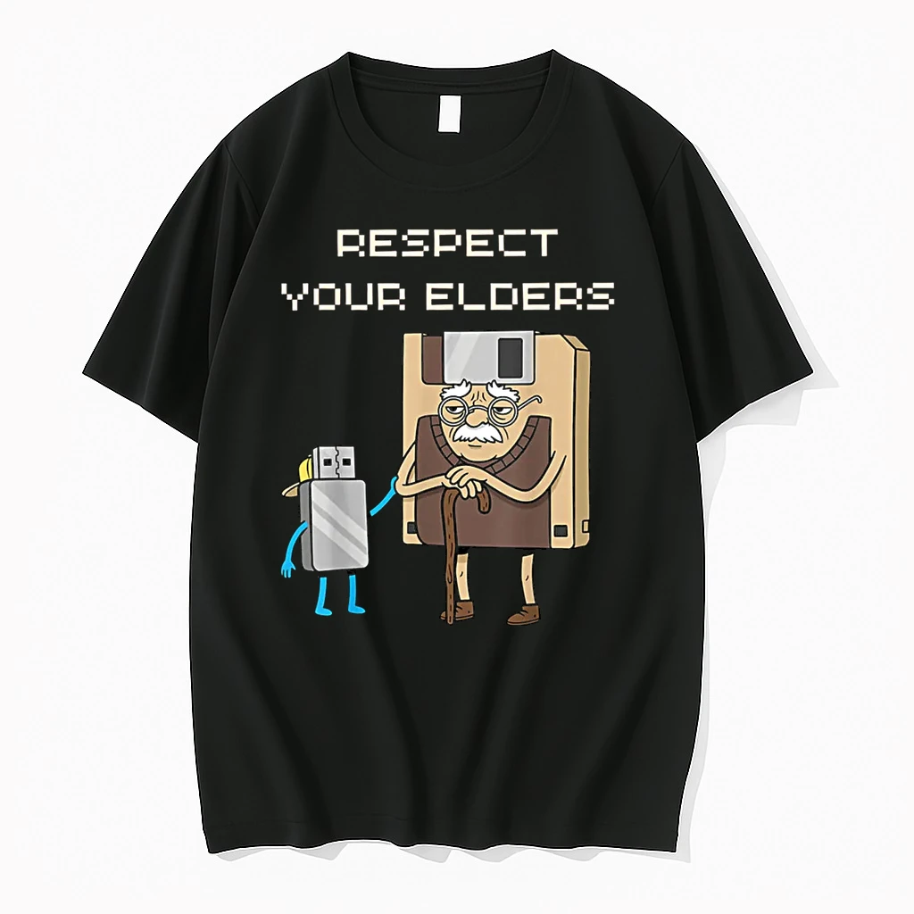 Respect Your Elders Funny Floppy Disk Usb Stick Shirts