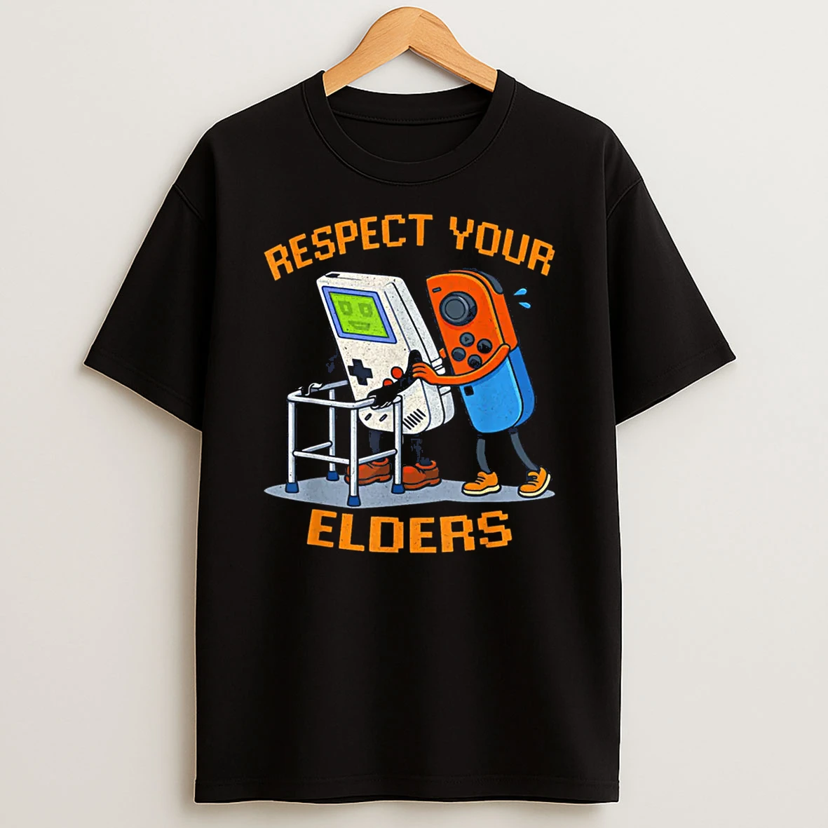 Respect Your Elders Gaming Control 80s Retro Gamer Shirts