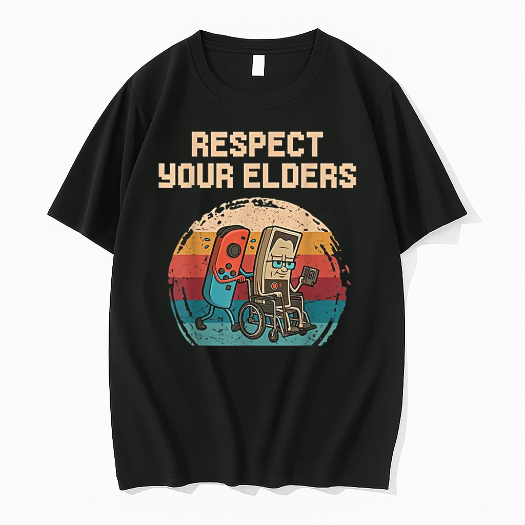 Respect Your Elders Gaming Control Retro Video Game Shirts