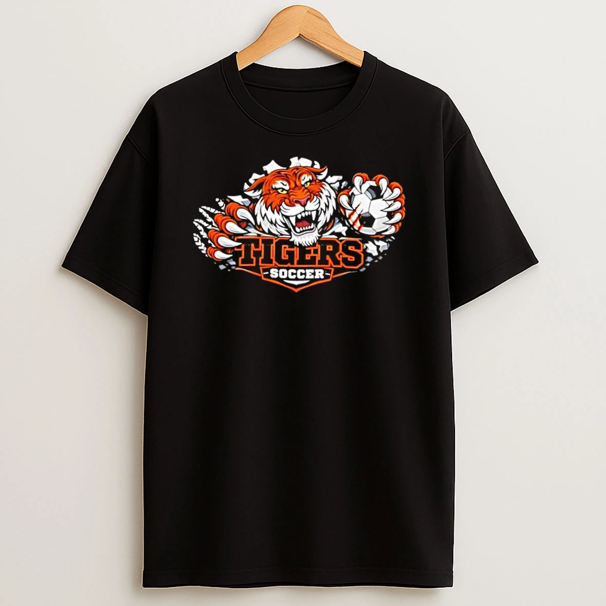 Roaring Tiger Soccer Mascot Sports Shirts