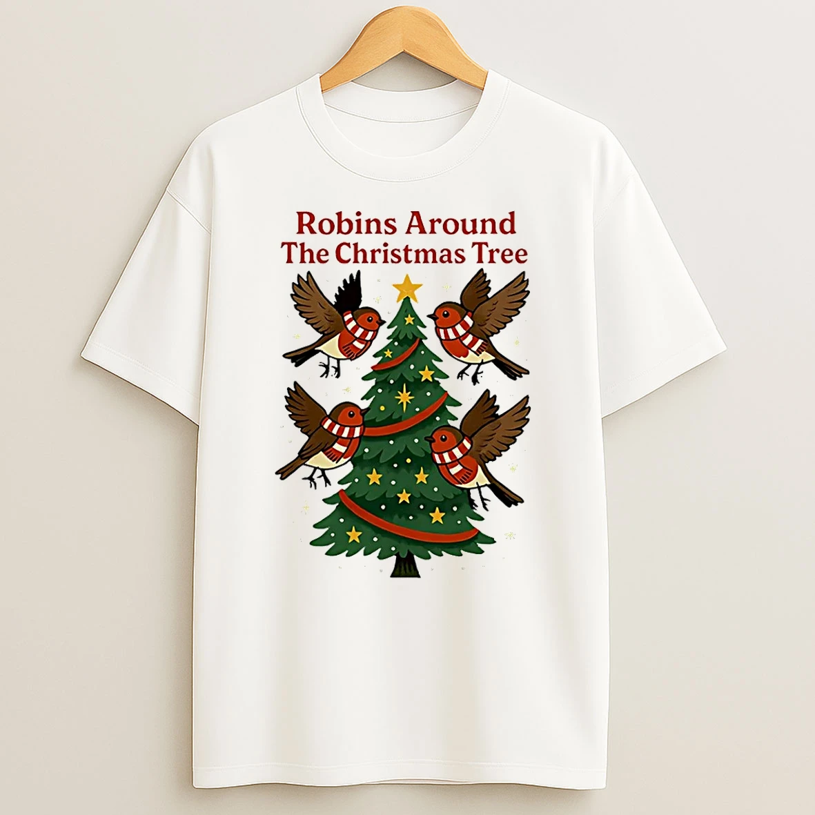 Robins Around The Swindon Tree Cheltenham Town Christmas Shirts