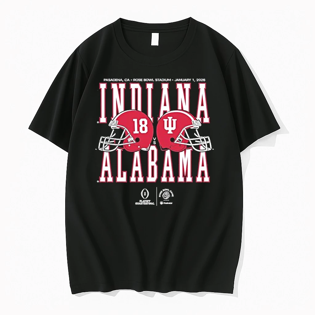 Rose Bowl Game 2026 Alabama Vs Indiana Helmet Matchup Shirts