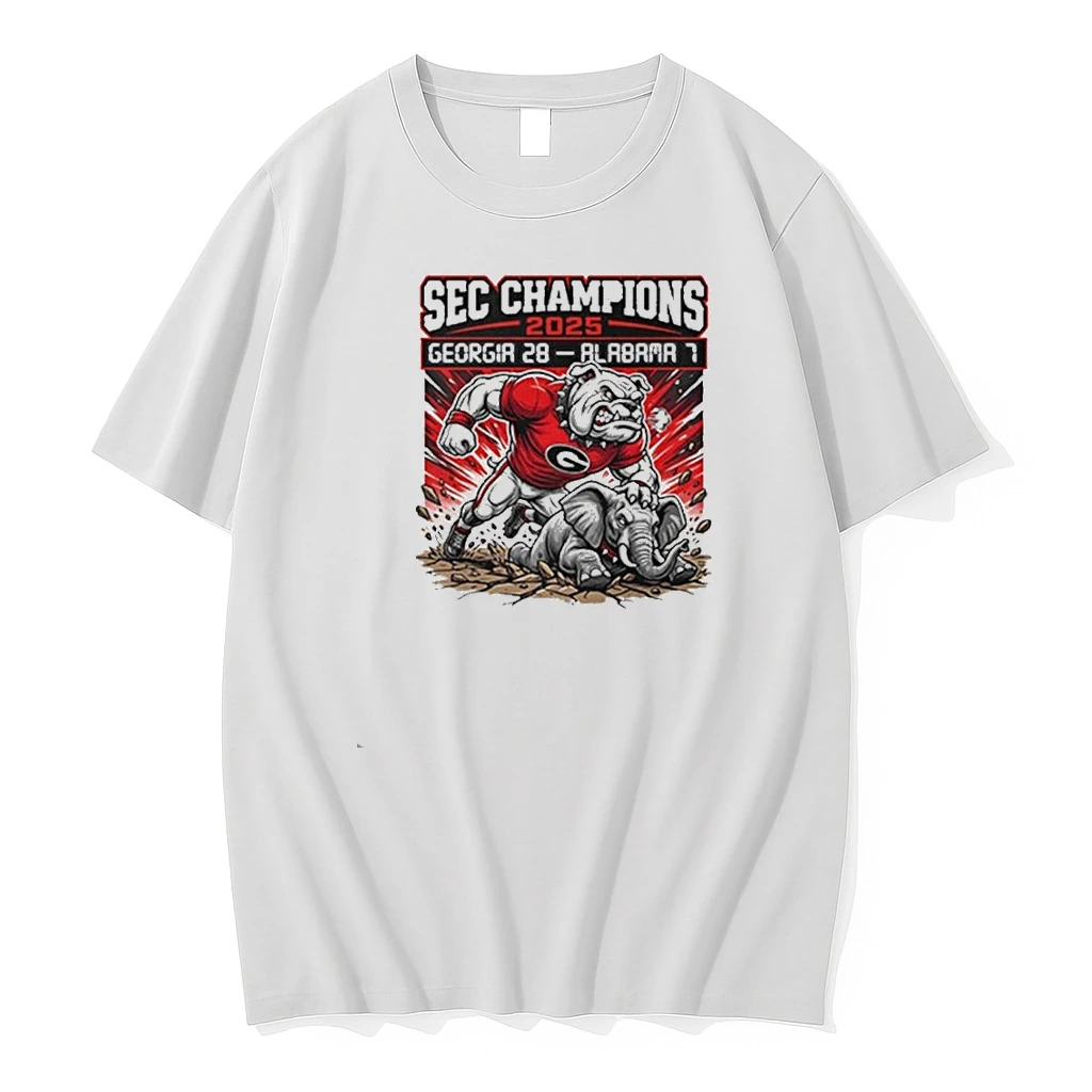 Sec Champions Georgia 28 Alabama 7 Mascot 2025 Shirts