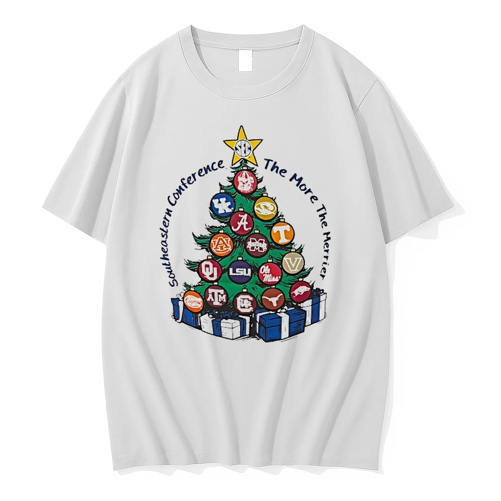 Sec Southeastern Conference The More The Merrier Team Logos As Ornaments Christmas Shirts