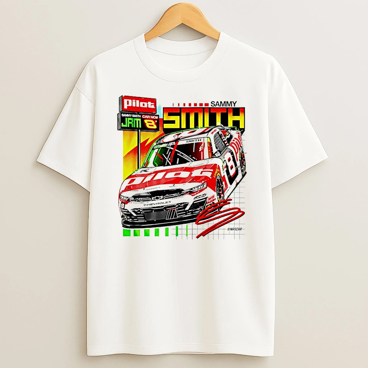 Sammy Smith 8 Pilot Car Cua Jr Motorsports Team Apparel Shirts