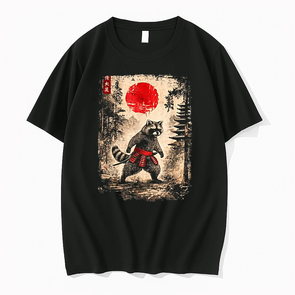 Samurai Raccoon Japanese Art Shirts