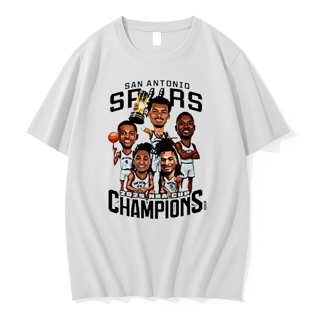 San Antonio Basketball 2025 Nba Cup Champions Caricature Shirts