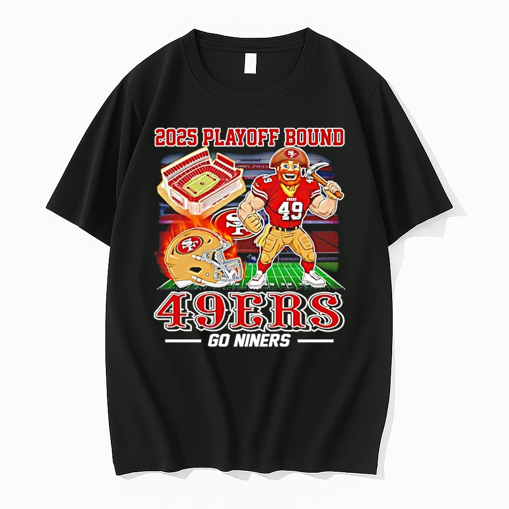 San Francisco 49ers 2025 Nfl Playoff Bound Go Niners Mascot Shirts