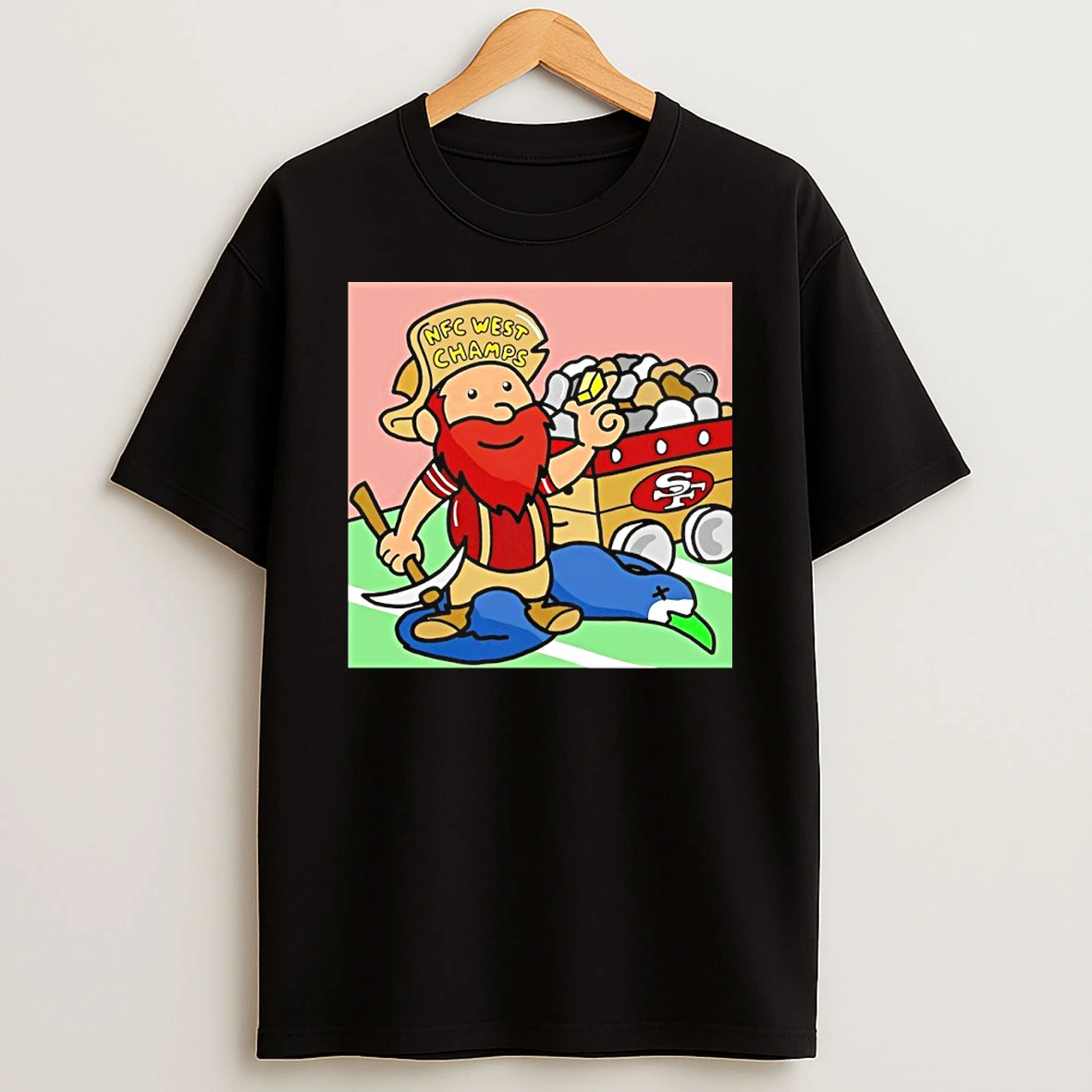 San Francisco 49ers Beat Seattle Seahawks 2025 Nfc West Champs Cartoon Shirts