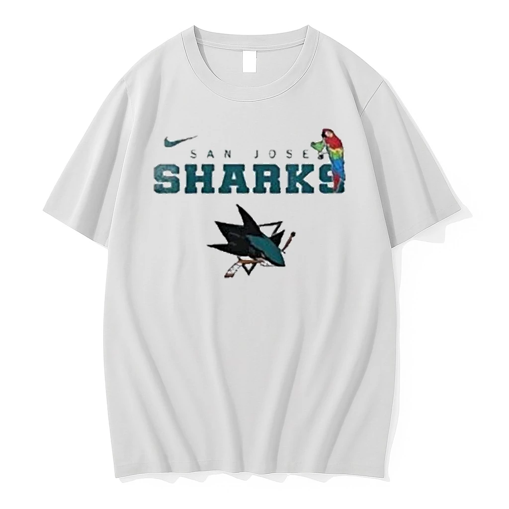 San Jose Sharks X Jimmy Buffett Parrot Mascot Shirts