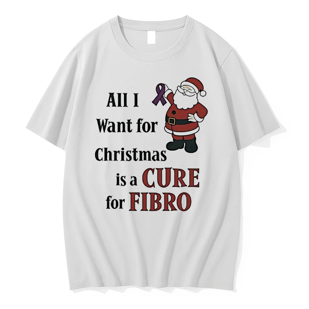 Santa Claus All I Want For Christmas Is A Cure For Fibro Shirts