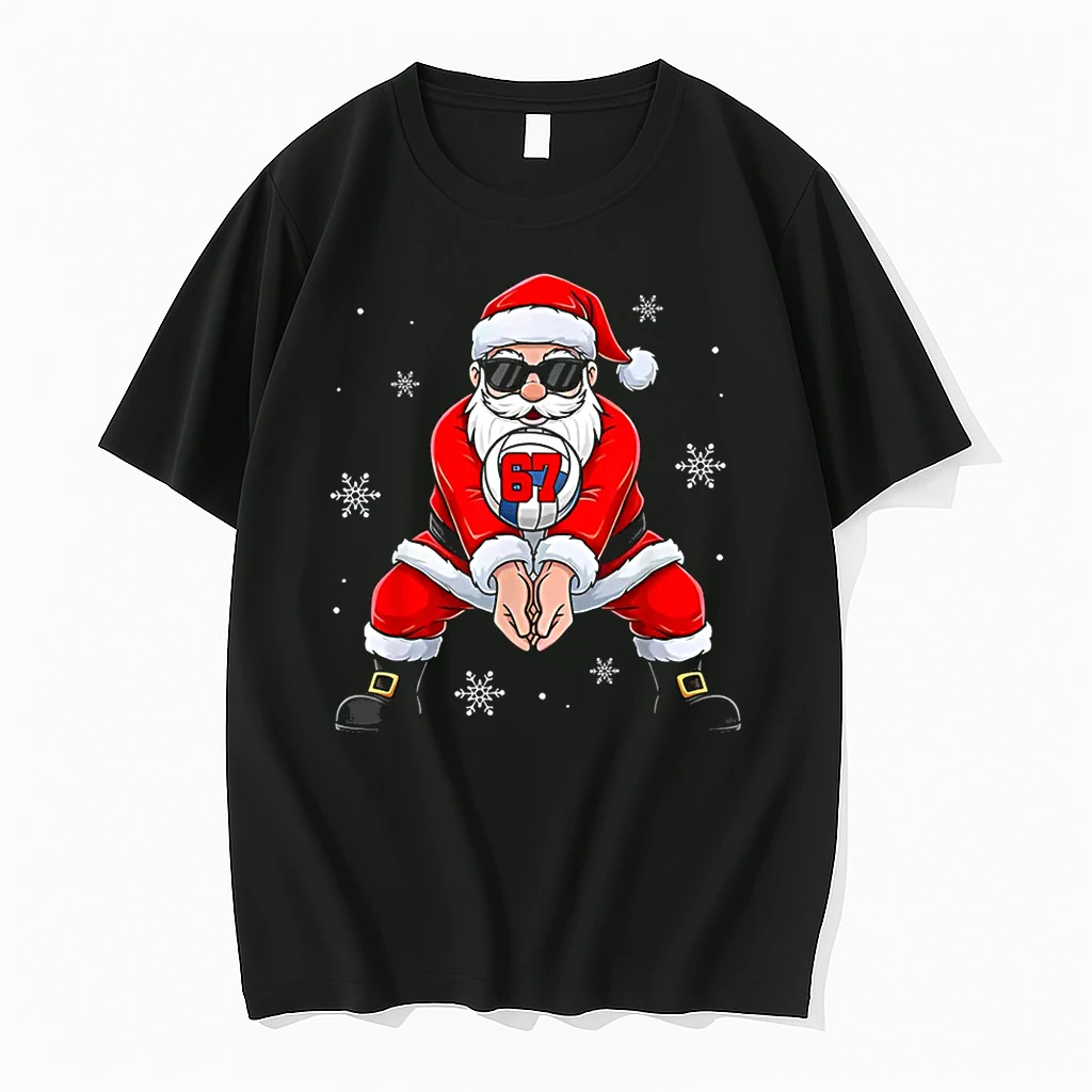 Santa Claus Playing Volleyball Six Seven Christmas Shirts