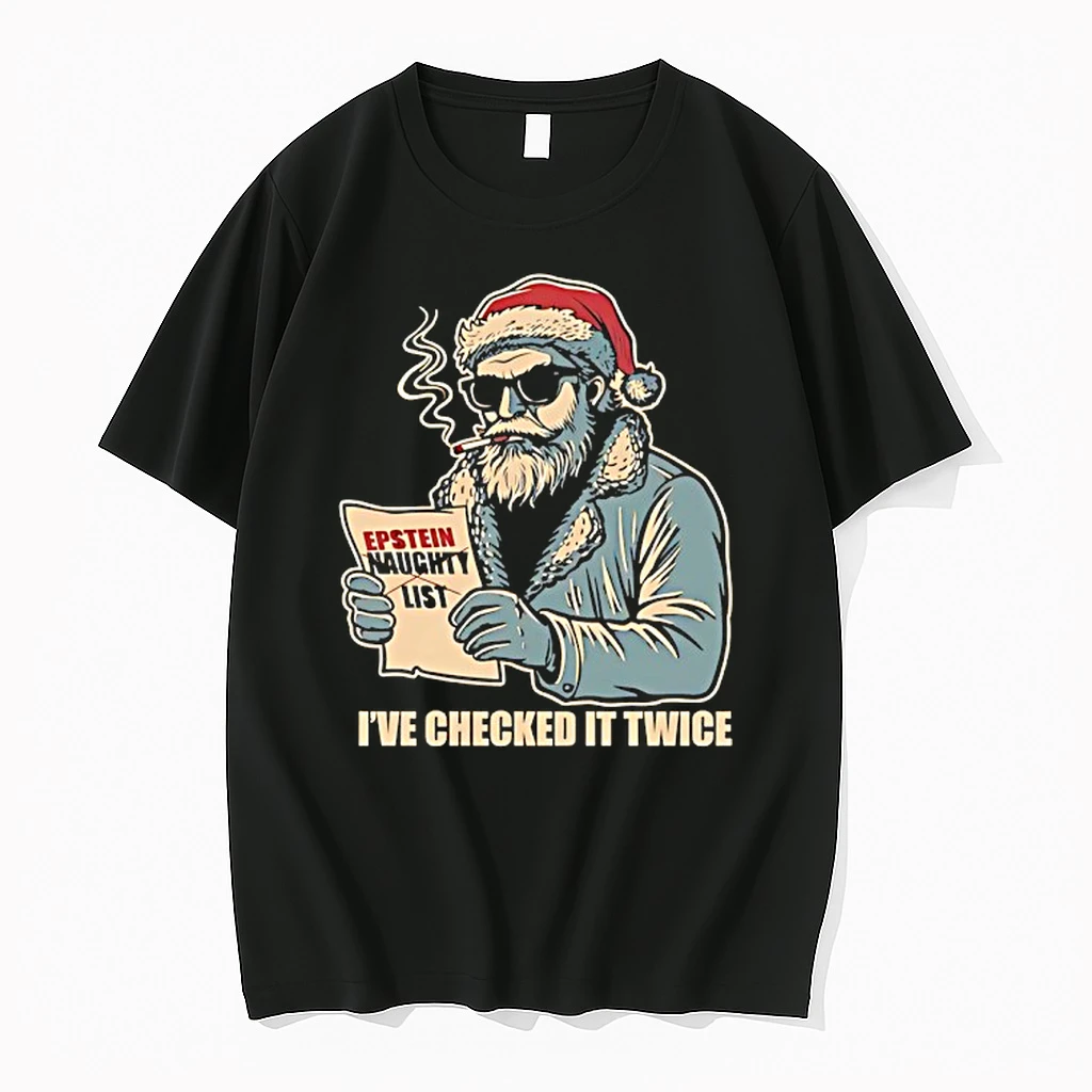 Santa Claus Santas List Ive Checked It Twice Graphic Shirts