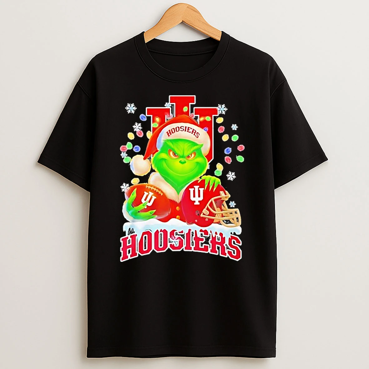 Santa Grinch X Indiana Hoosiers Merry Christmas Shirts