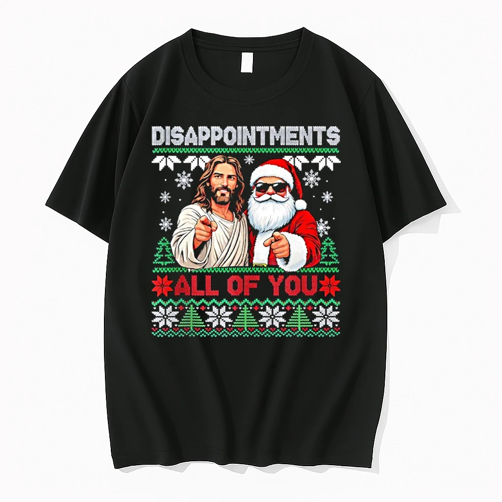 Santa And Jesus Disappointments All Of You Christmas Ugly Shirts