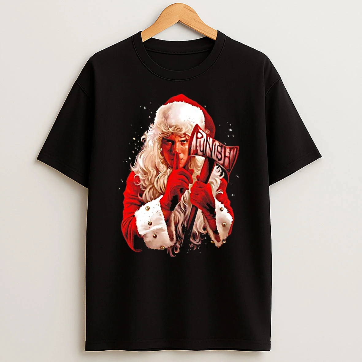 Santas Watching Punish Axe Graphic Shirts