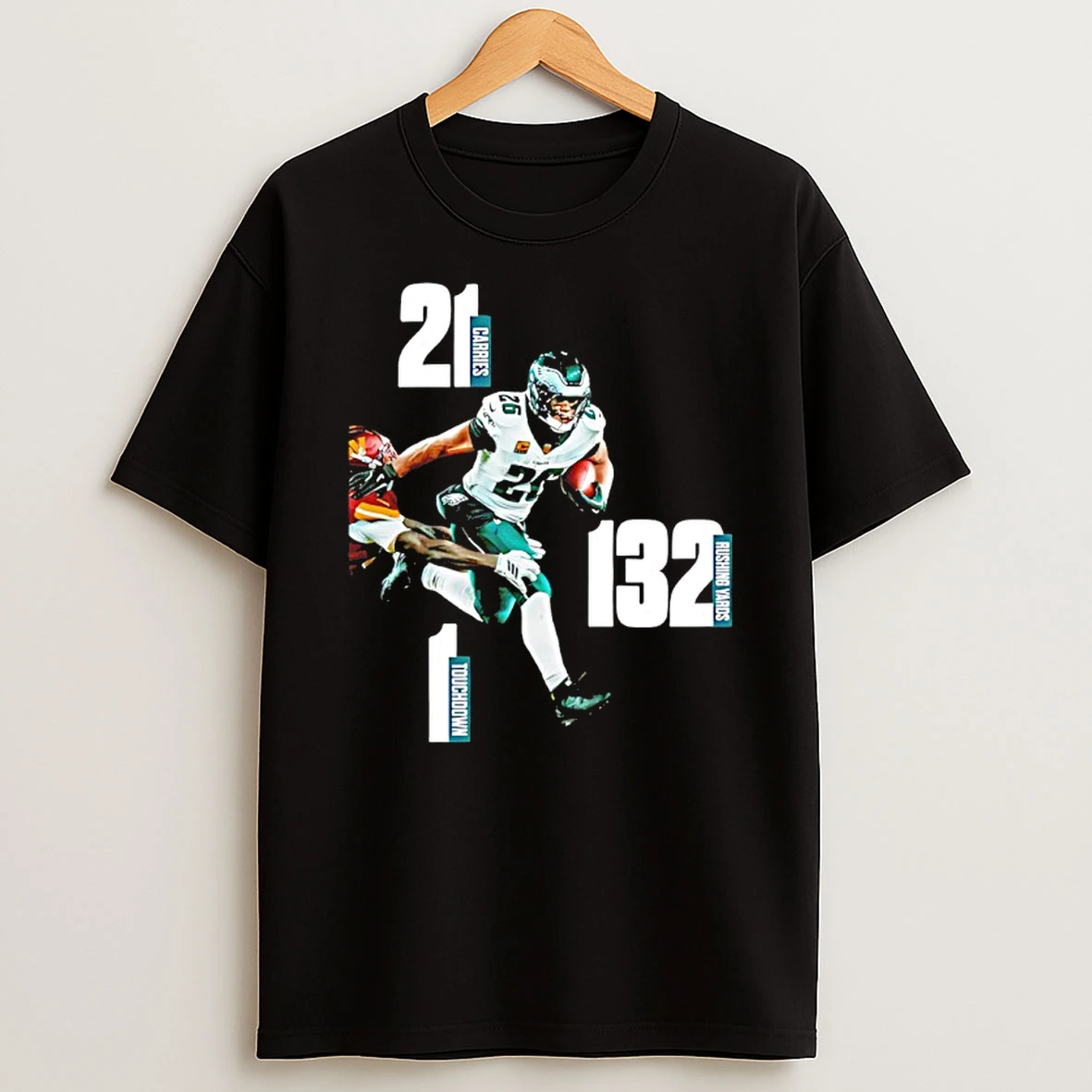 Saquon Barkley Philadelphia Eagles 2025 Nfc East Champs 21 Carries 132 Rushing Yards Shirts