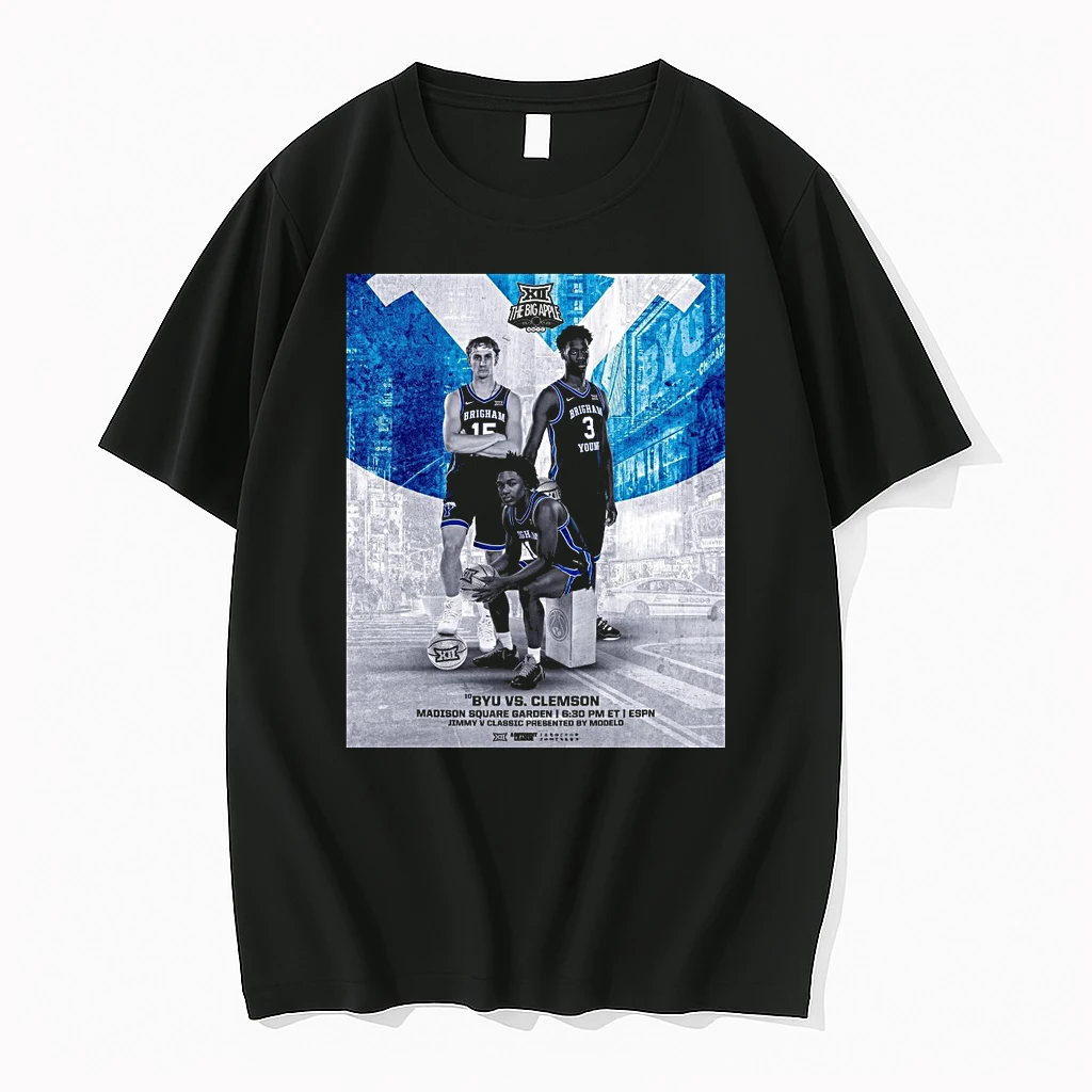Saunders Wright Iii And Dybantsa Byu Vs Clemson Madison Square Garden New York Jimmy V Classic Shirts