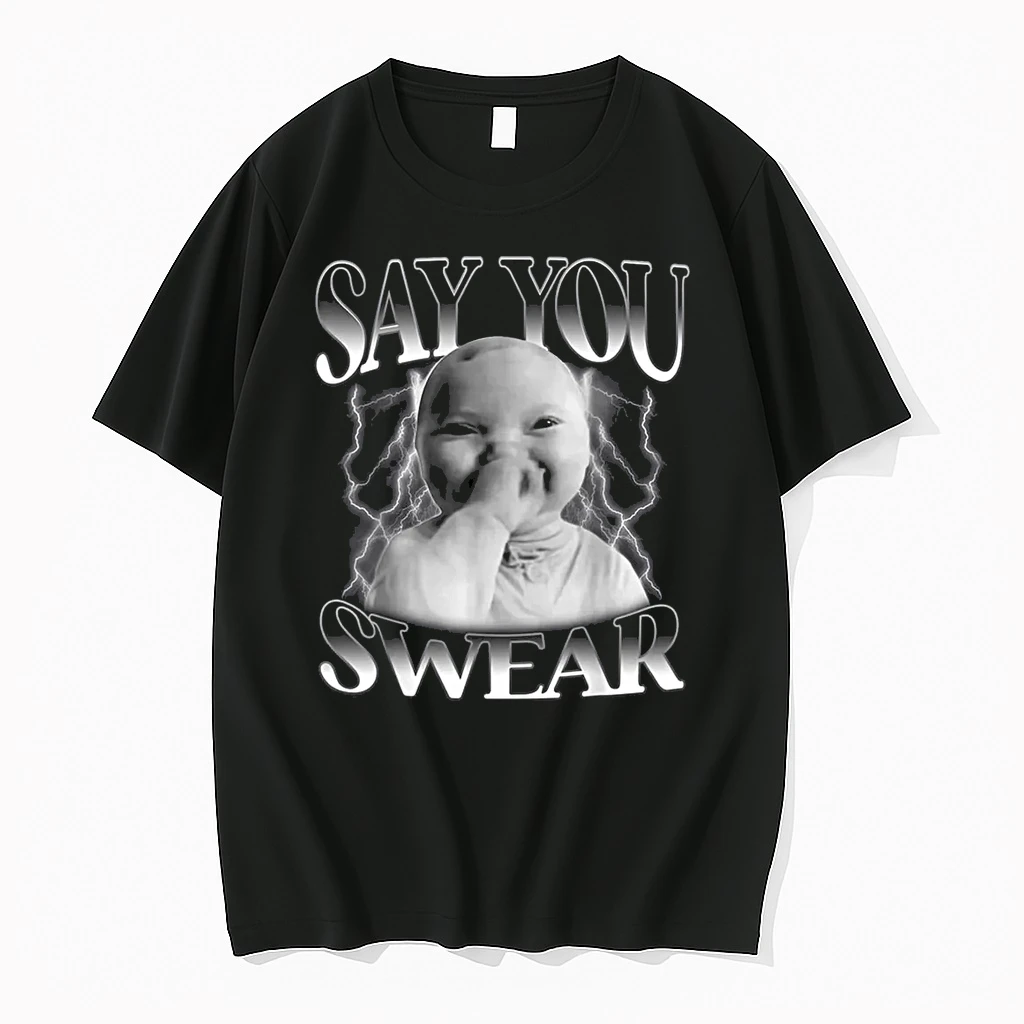 Say You Swear Baby Laughing Holding Laugh Brainrot Shirts