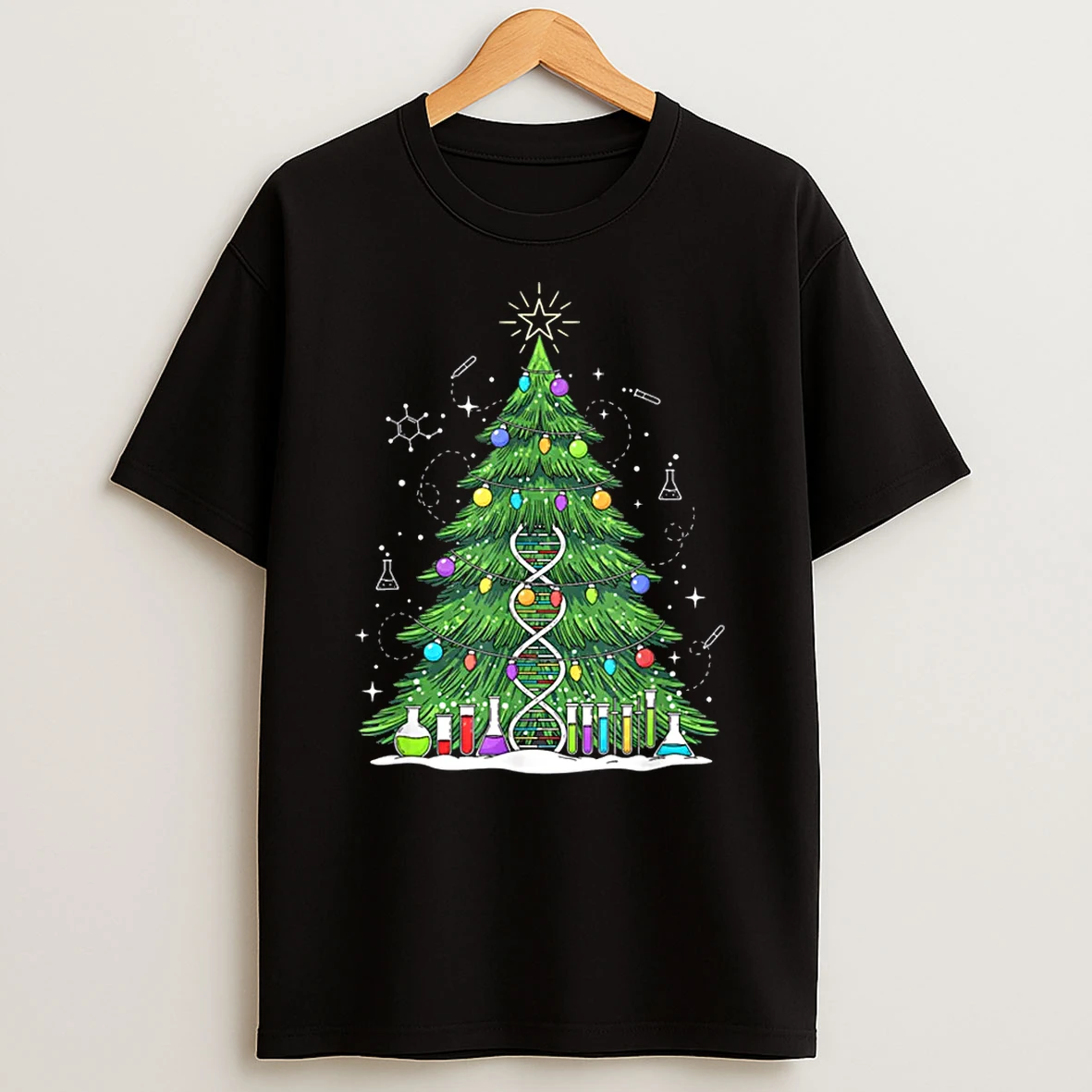 Science Technology Dna Christmas Tree Lab Chemistry Tree Shirts