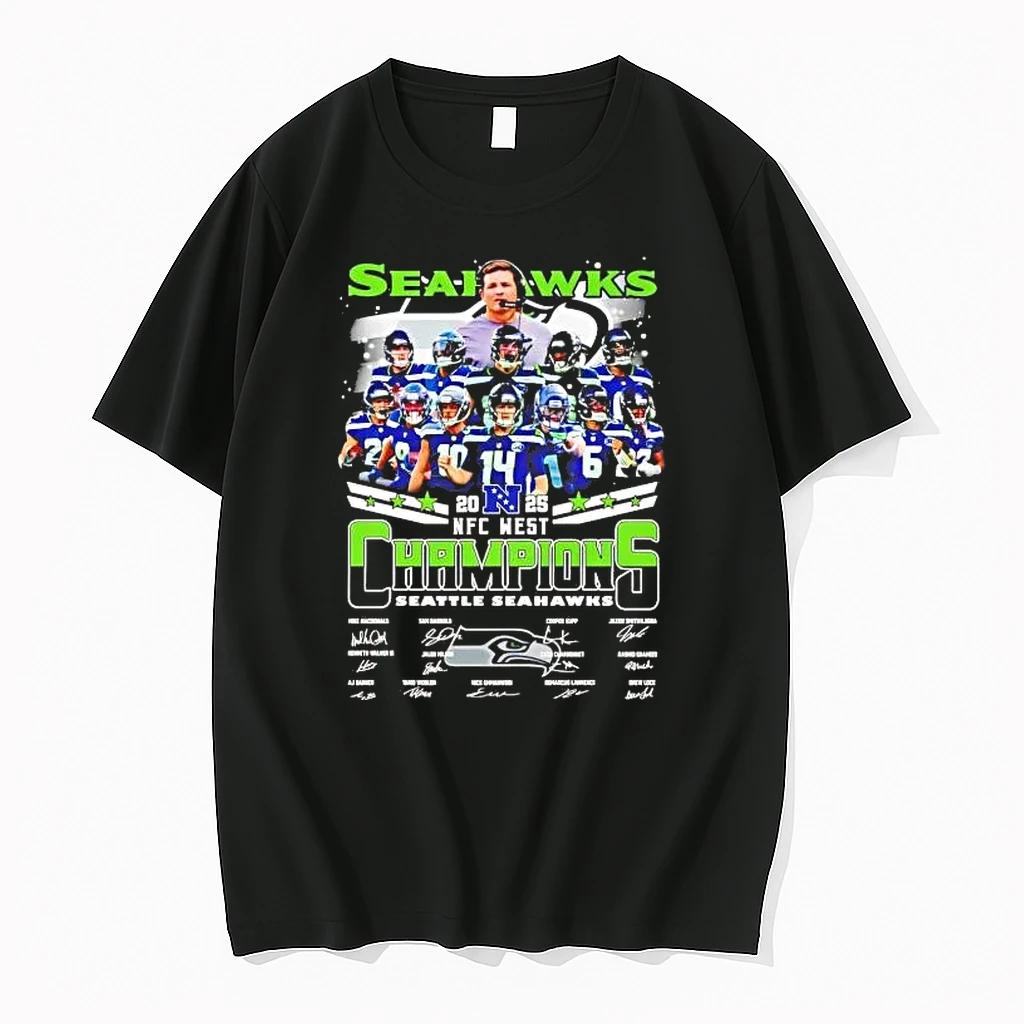 Seattle Seahawks 2025 Nfc West Champions Team Players Shirts