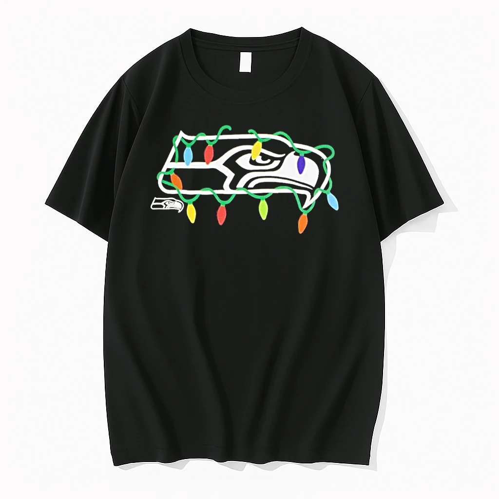 Seattle Seahawks Christmas Lights Logo Shirts