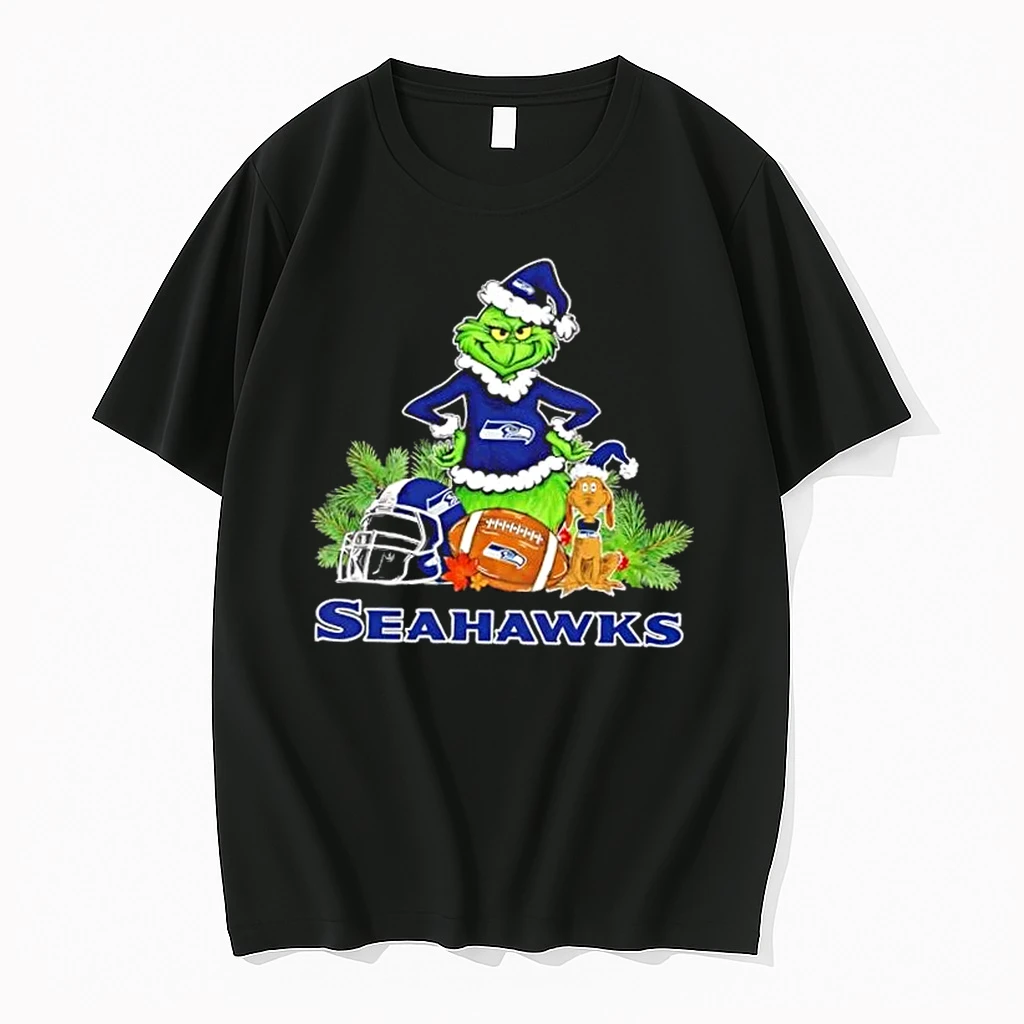 Seattle Seahawks Football X Grinch And Max Dog Merry Christmas Shirts