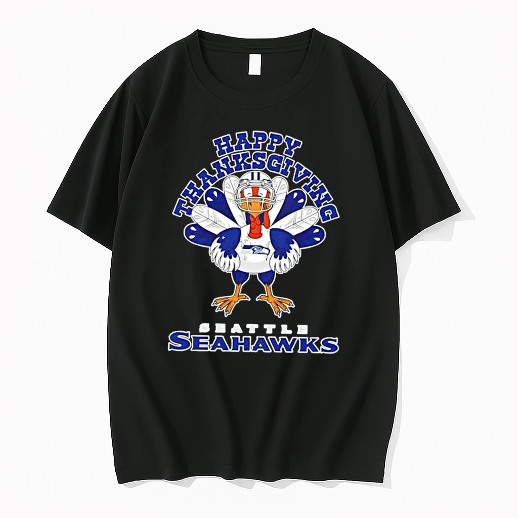 Seattle Seahawks Football X Turkey Happy Thanksgiving Shirts