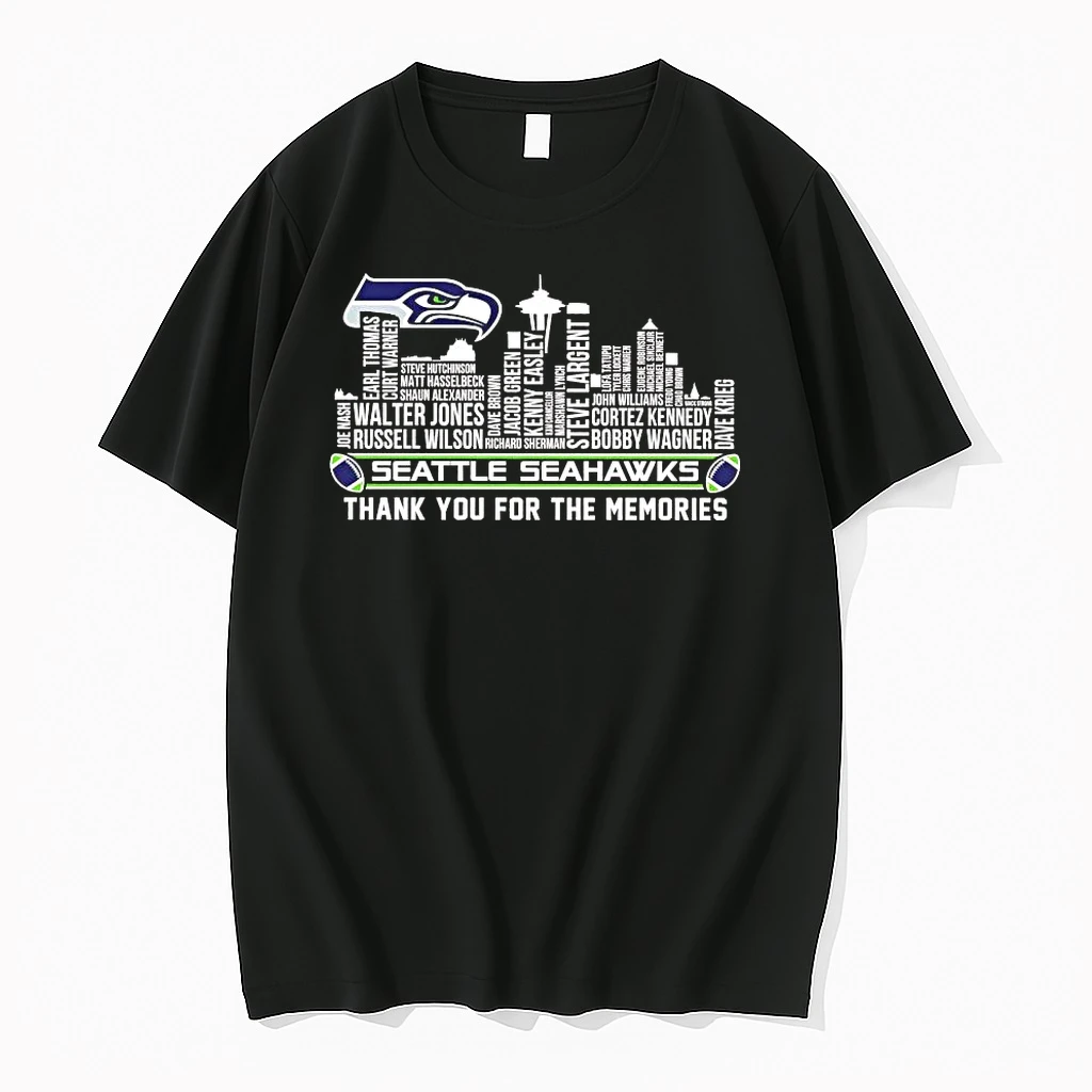Seattle Seahawks Players Names Skyline Thank You For The Memories Shirts