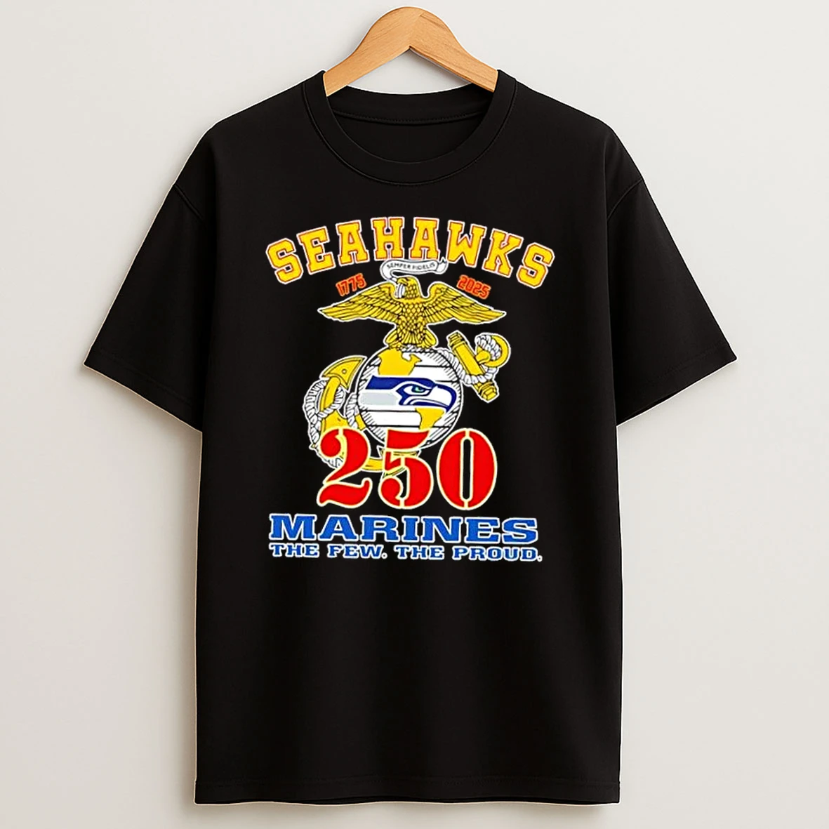 Seattle Seahawks X U S M C 250th Birthday Celebration Shirts