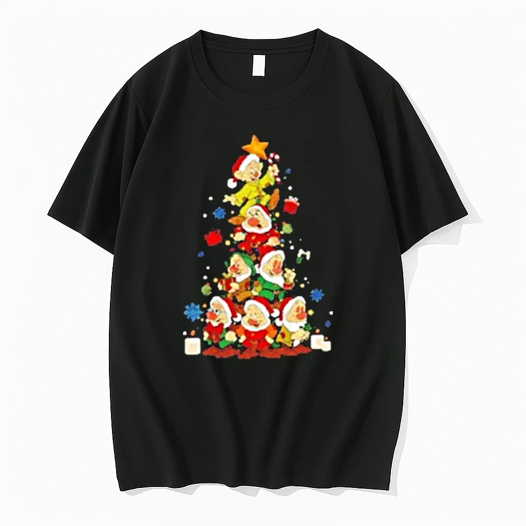 Seven Dwarfs Christmas Tree Grumpy Dopey Happy Dwarf Xmas Merry Christmas Shirts
