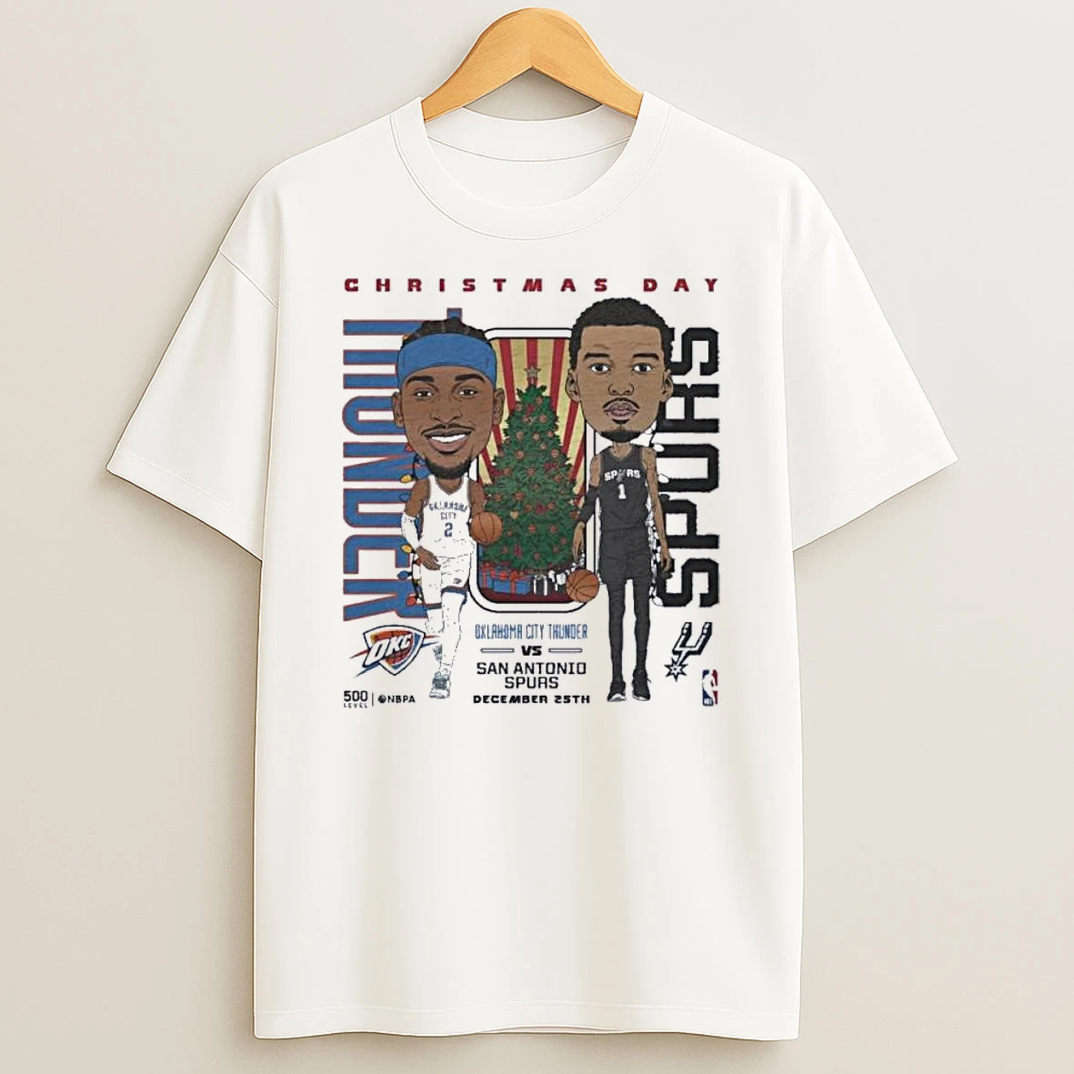 Shai Gilgeous Alexander Vs Victor Wembanyama 2025 Nba Christmas Day Match Up Shirts