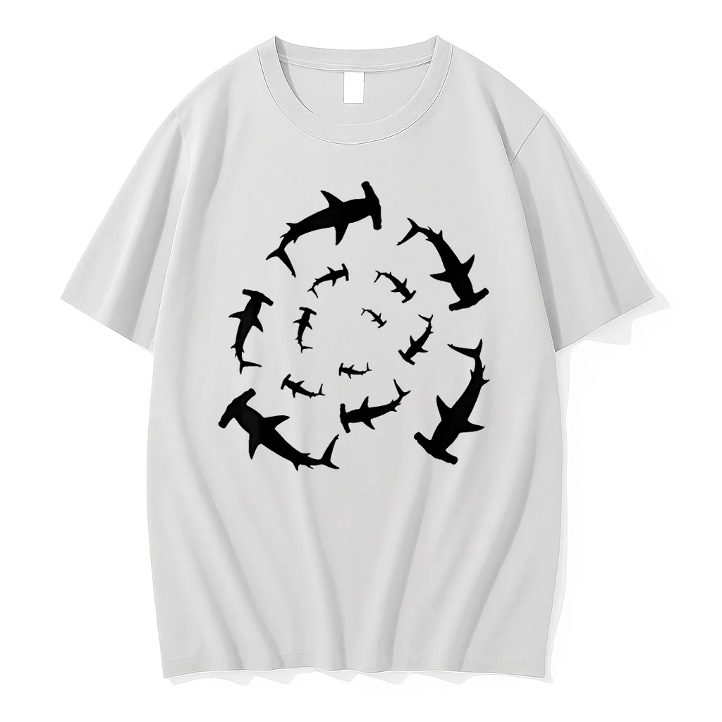Shark Lover Silhouette Of Hammerhead Sharks Circling Above Shirts