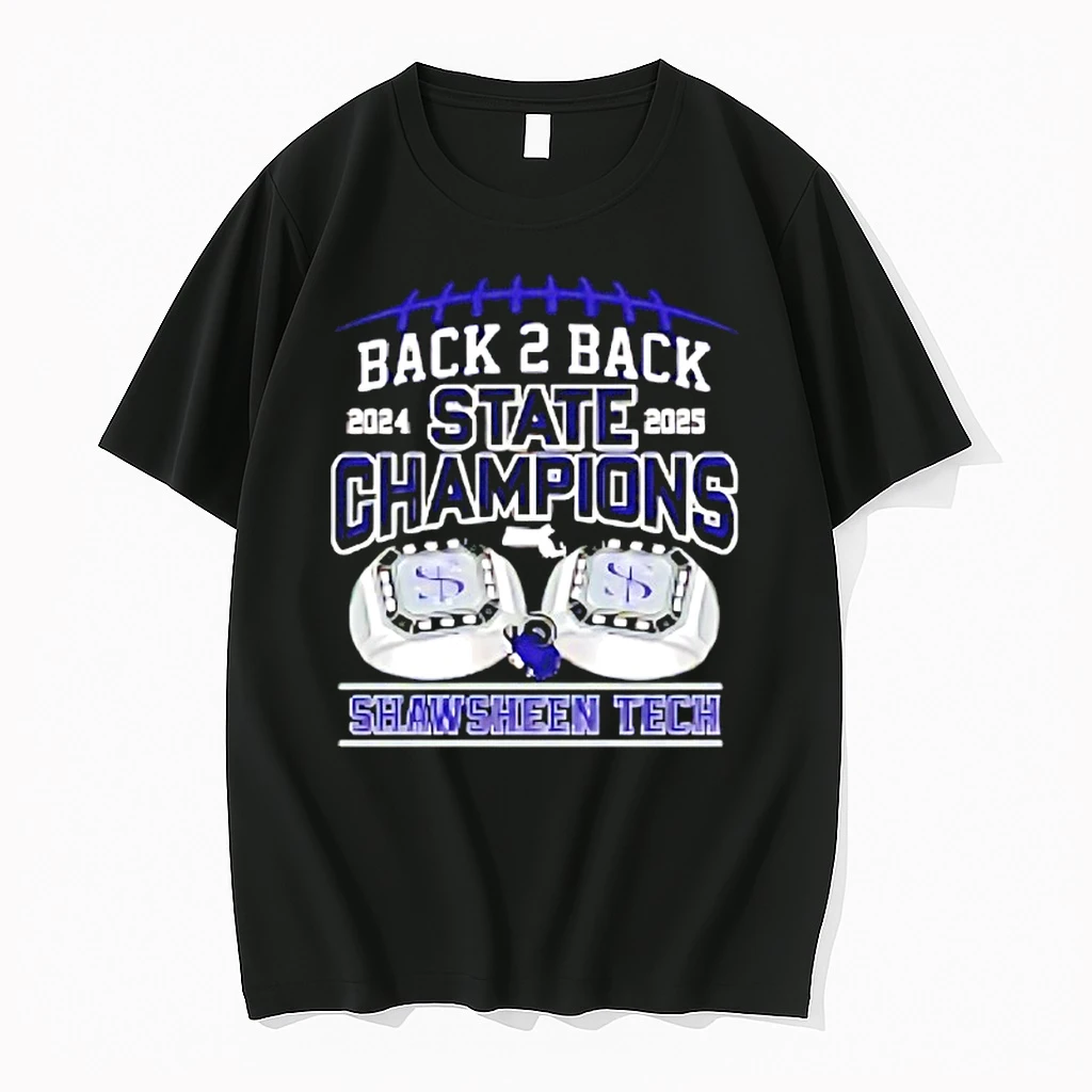 Shawsheen Tech Back 2 Back 2024 2025 State Champions Shirts