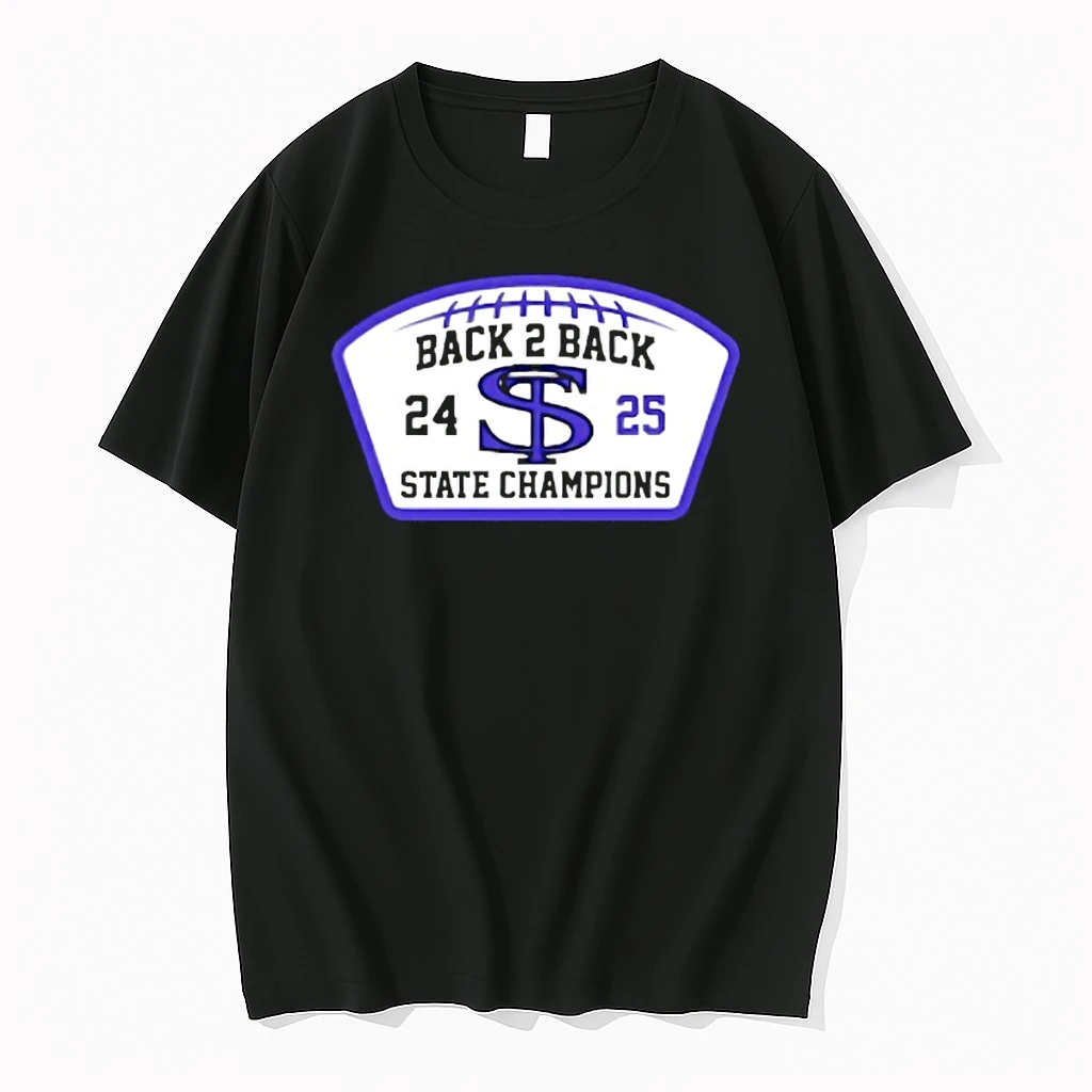 Shawsheen Tech Back 2 Back 24 25 State Champions Logo Shirts