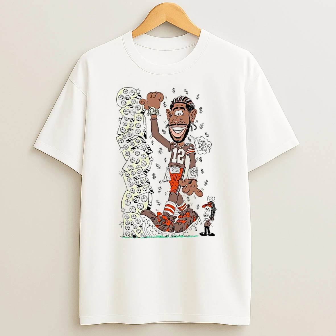 Shedeur Sanders Cleveland Browns Caricature Shirts