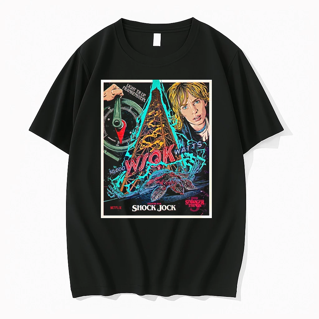 Shock Jock Chapter Five Of Stranger Things Season 5 Light Er Up Frankenstein Shirts