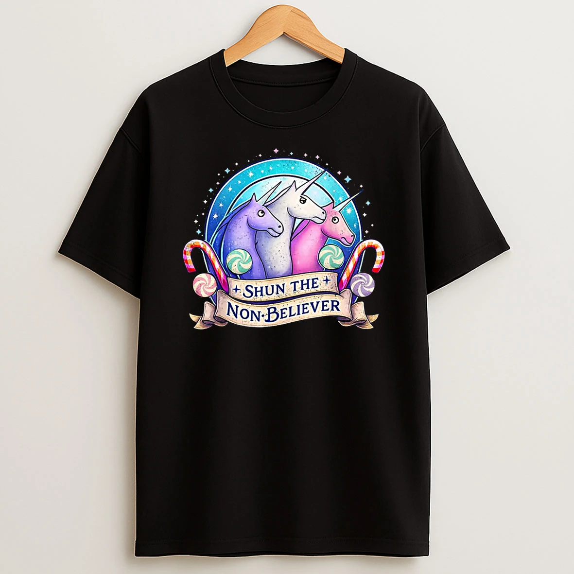 Shun The Non Believers Unicorn Candy Trendy Shirts