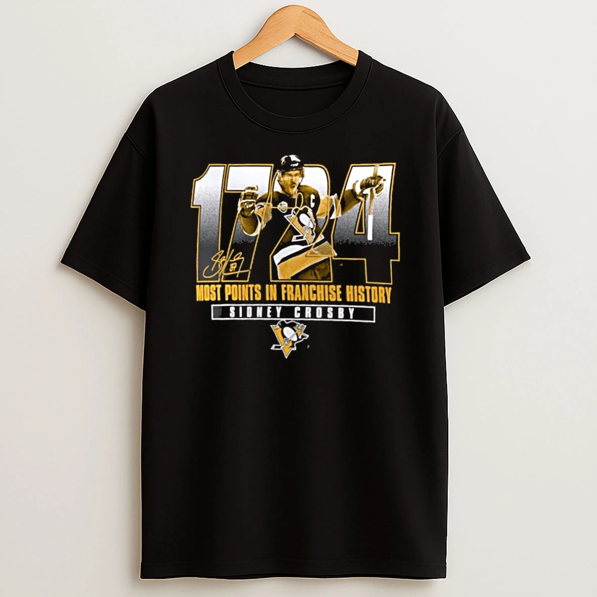 Sidney Crosby Pittsburgh Penguins 1724 Most Points In Franchise History Shirts