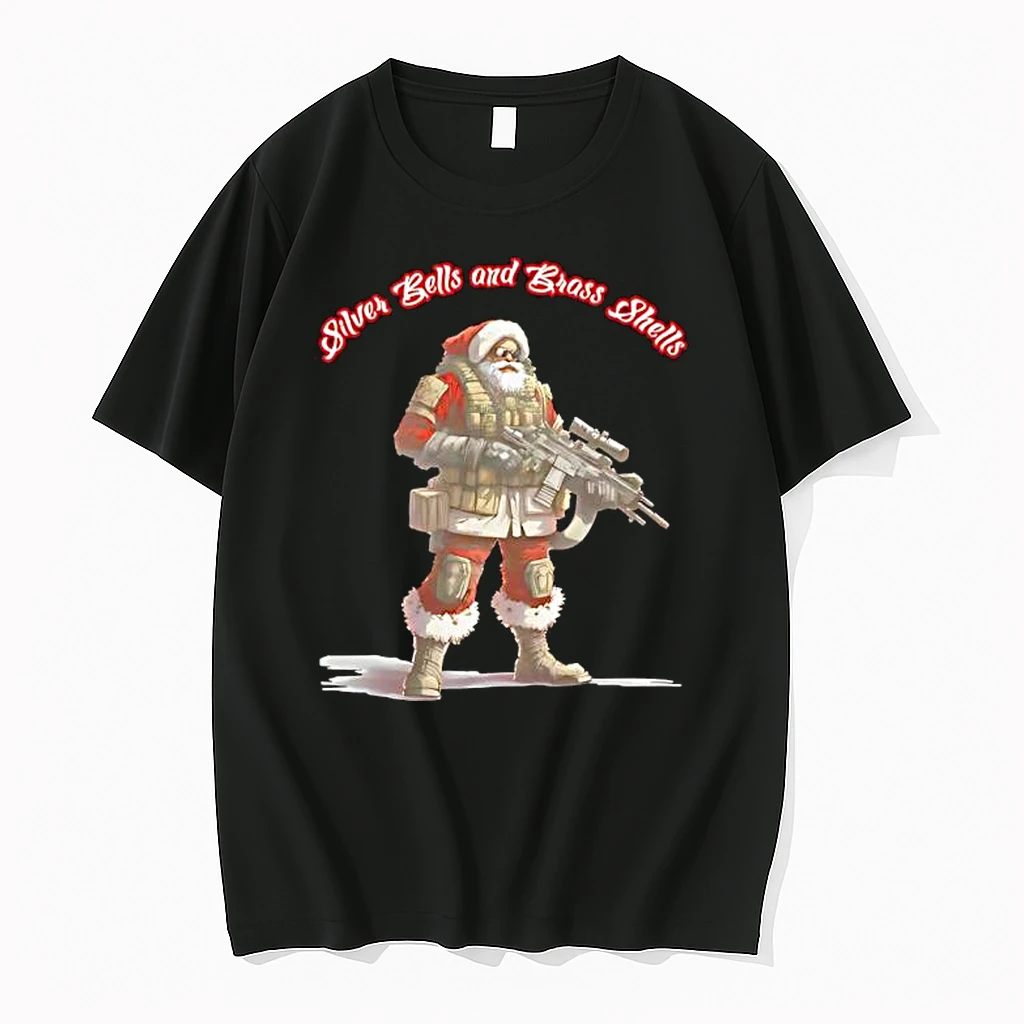 Silver Bells And Brass Shells Santa Christmas Shirts