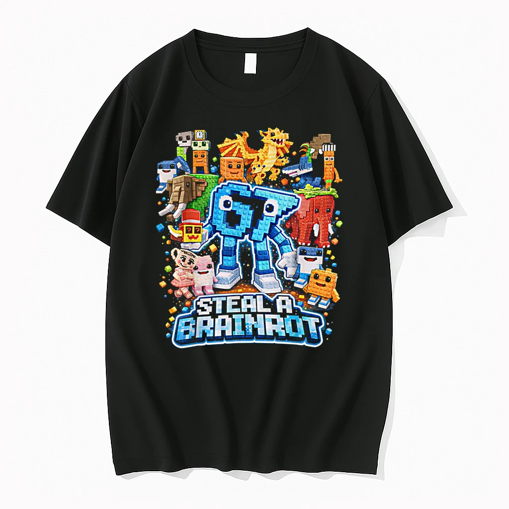 Six Seven 67 Steal A Brainrot Meme Funny Shirts