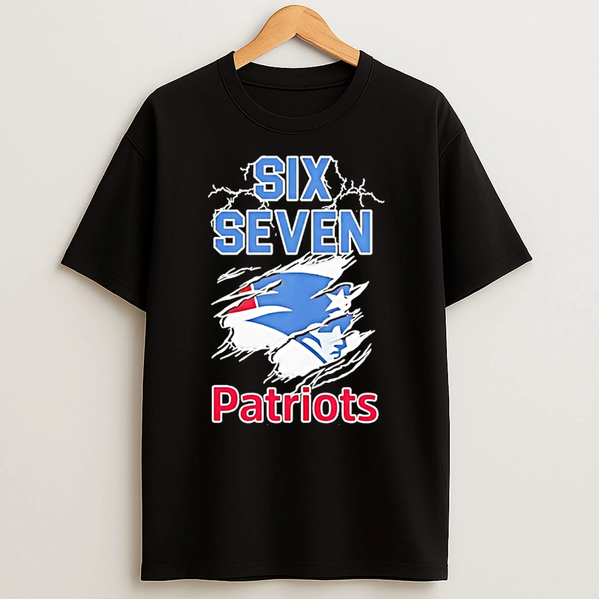 Six Seven New England Patriots Logo Shirts